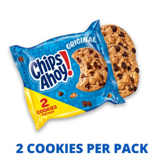 Chips Ahoy! chocolate chip closeup emphasizing real chocolate pieces