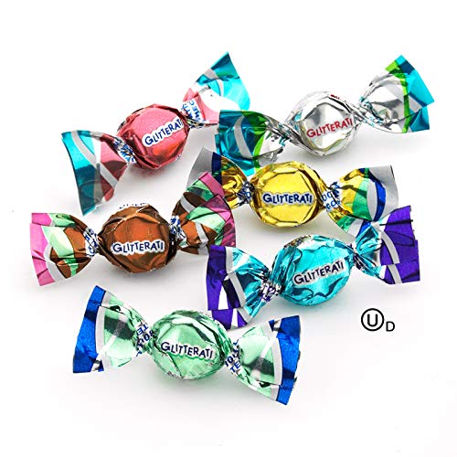 Chipurnoi Glitterati close-up of individually wrapped mints, hygienic single servings