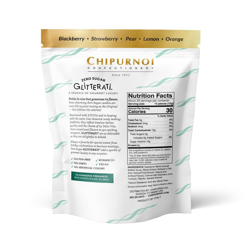 Chipurnoi GLITTERATI individually wrapped candies for hygienic sharing