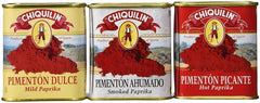 CHIQUILÍN three-tin gift pack front view highlighting premium presentation