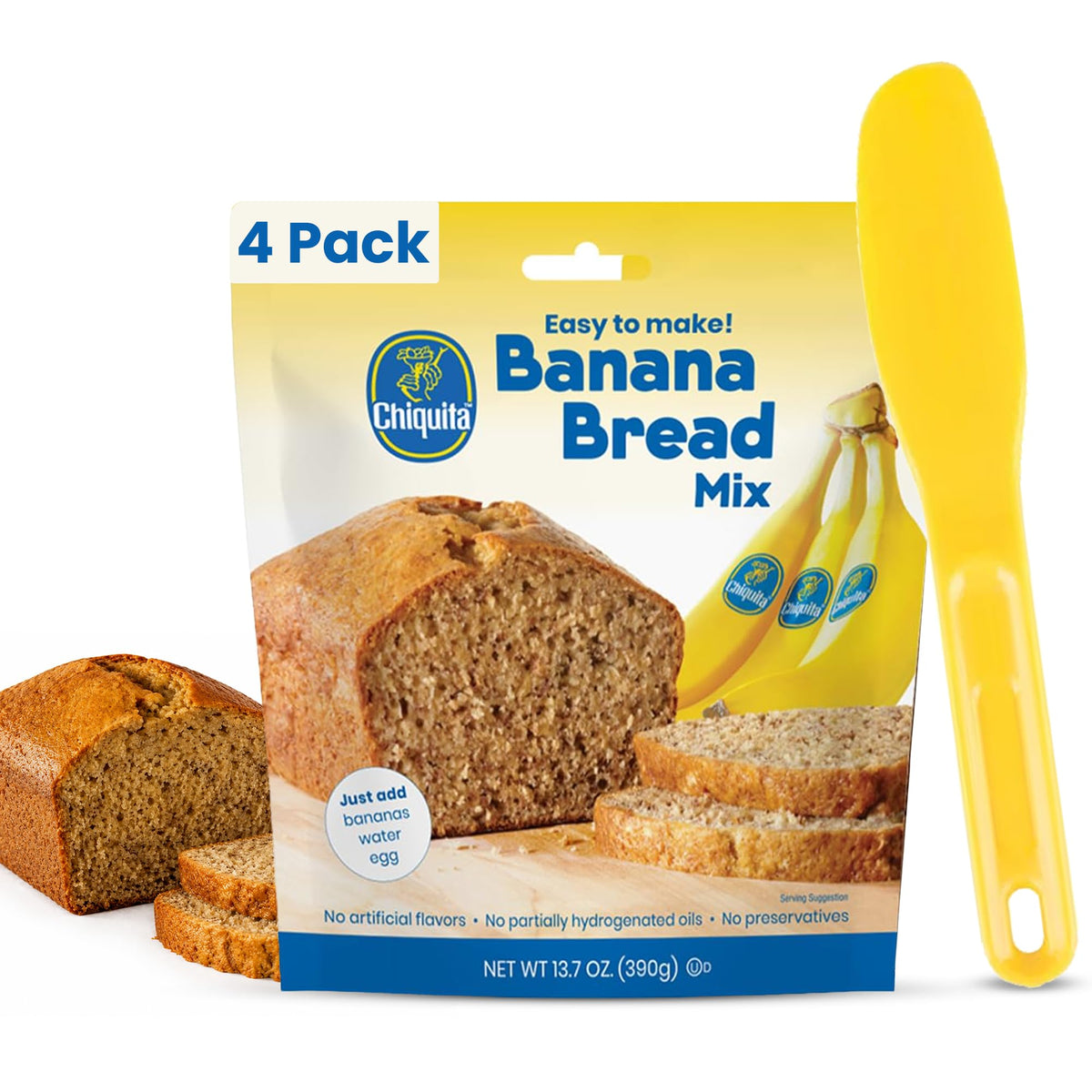 Concord Foods Chiquita pack front showing four mixes and clear labeling for quick identification and storage