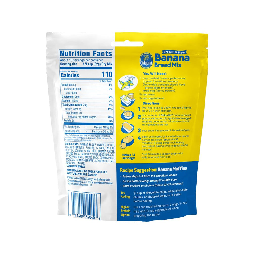 Chiquita banana flakes close-up highlighting real banana flavor