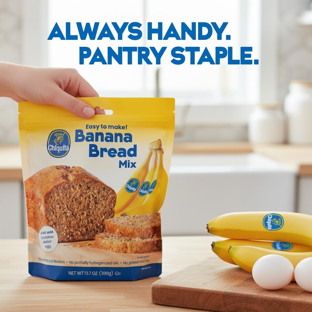 Concord Foods package next to a ruler showing Chiquita mix size for pantry planning and portioning