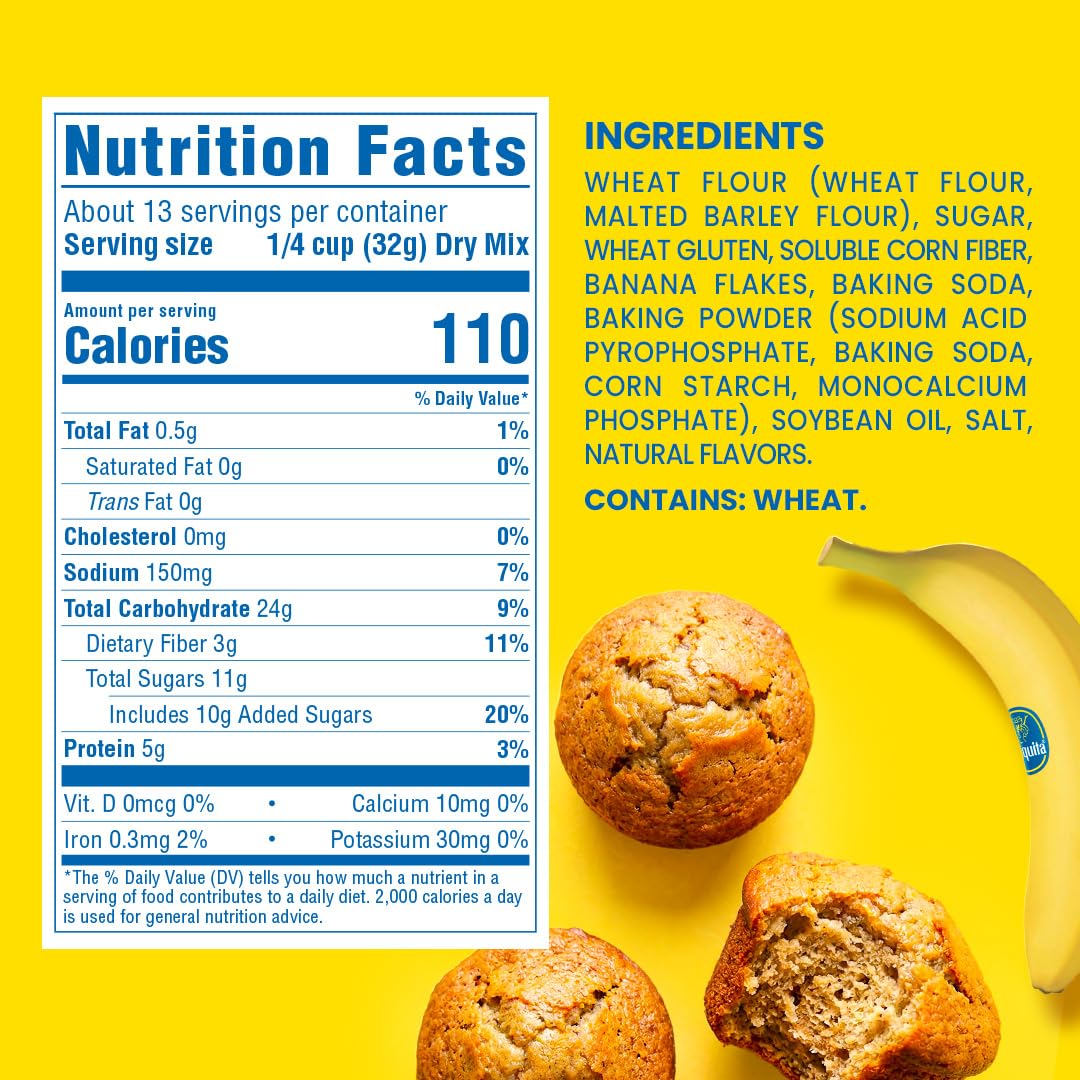 Chiquita banana bread slice close-up showing moist texture and fiber