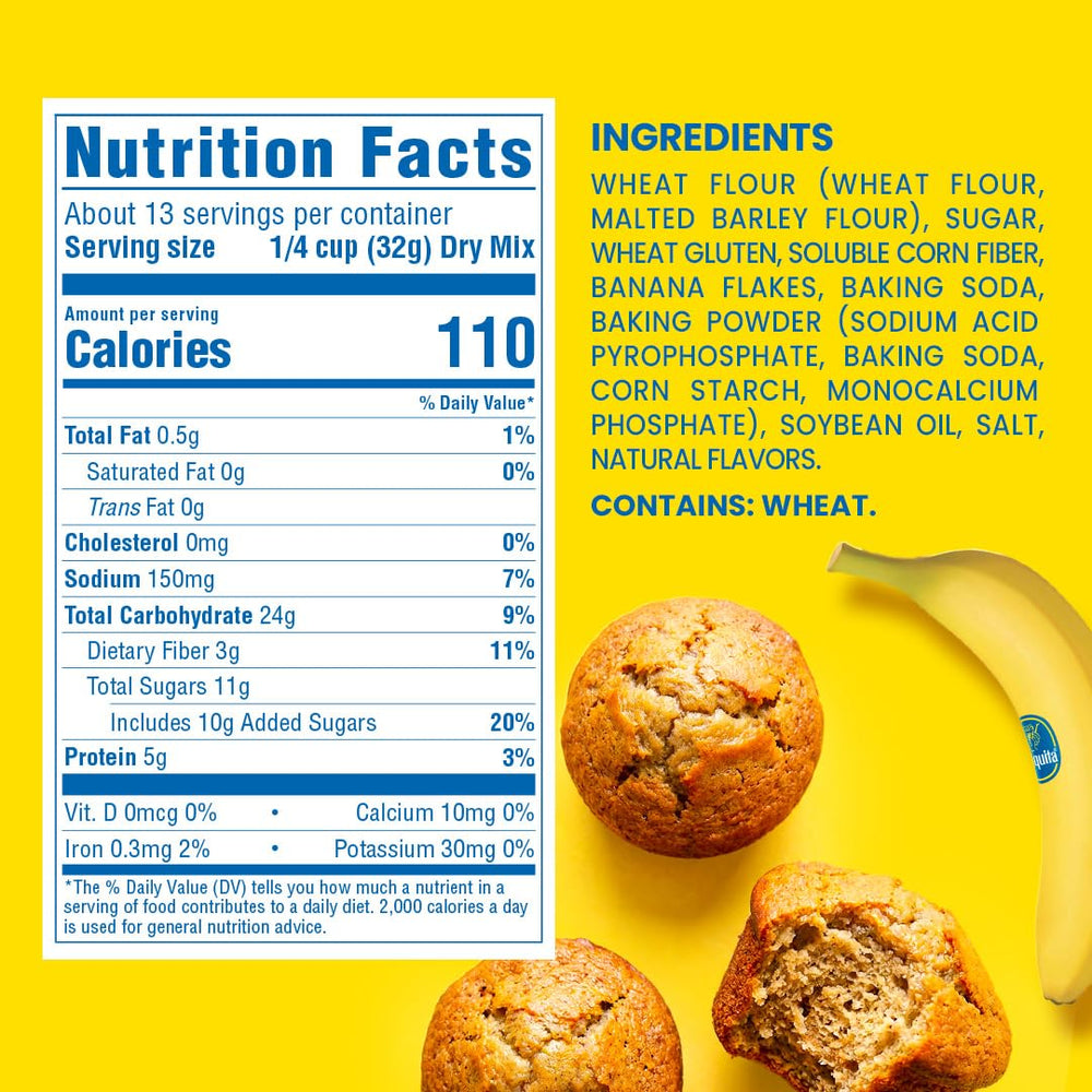 Chiquita banana bread slice close-up showing moist texture and fiber