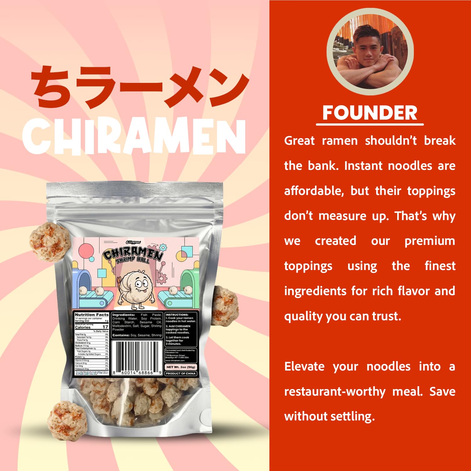 Chiramen used in camping meal demonstrating shelf-stable travel benefit