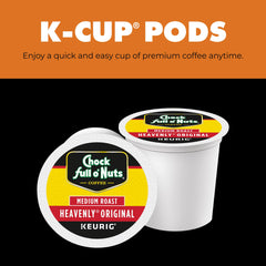 Chock Full o' Nuts poured cup next to box to show scale and consistent portion benefit