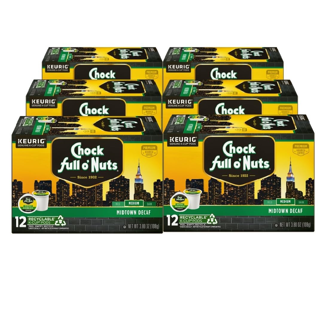 Chock Full o' Nuts front packaging showing six boxes and brand clarity