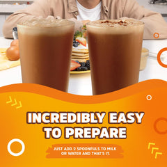 choco Listo iced chocolate in glass highlighting refreshing cold-serve option