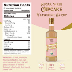 ChocZero cupcake syrup pouring close-up highlighting smooth texture and quick mixability