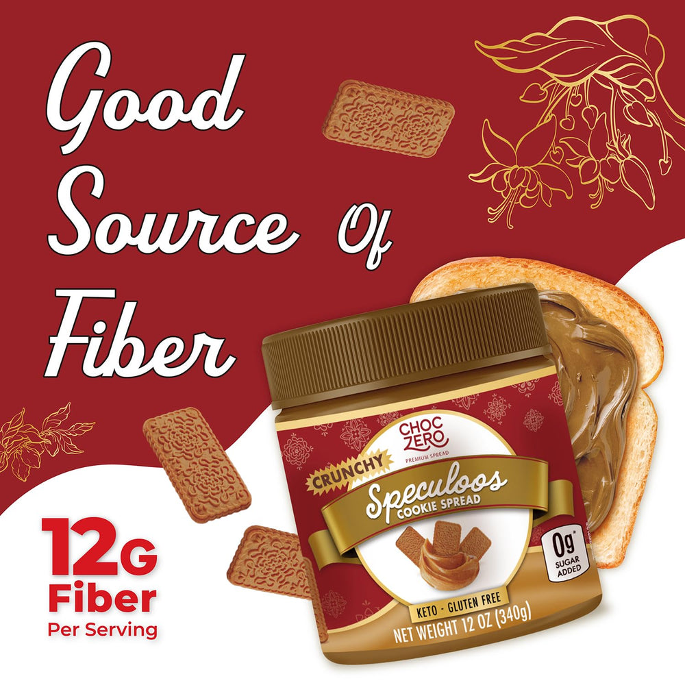ChocZero next to measuring items showing 12 oz jar size and portion clarity