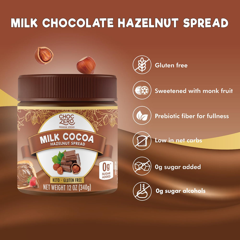 ChocZero spread on toast illustrating convenient breakfast enjoyment