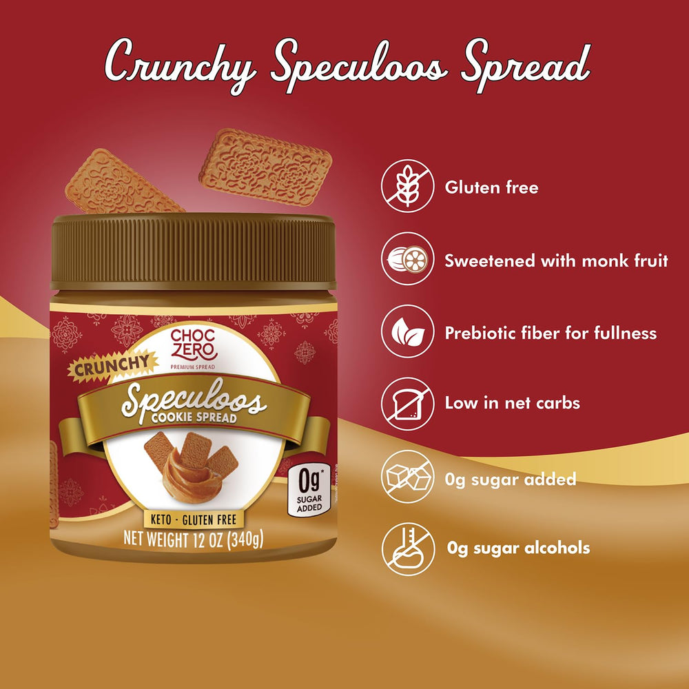 ChocZero spoon with crunchy bits highlighting texture and satisfying bite