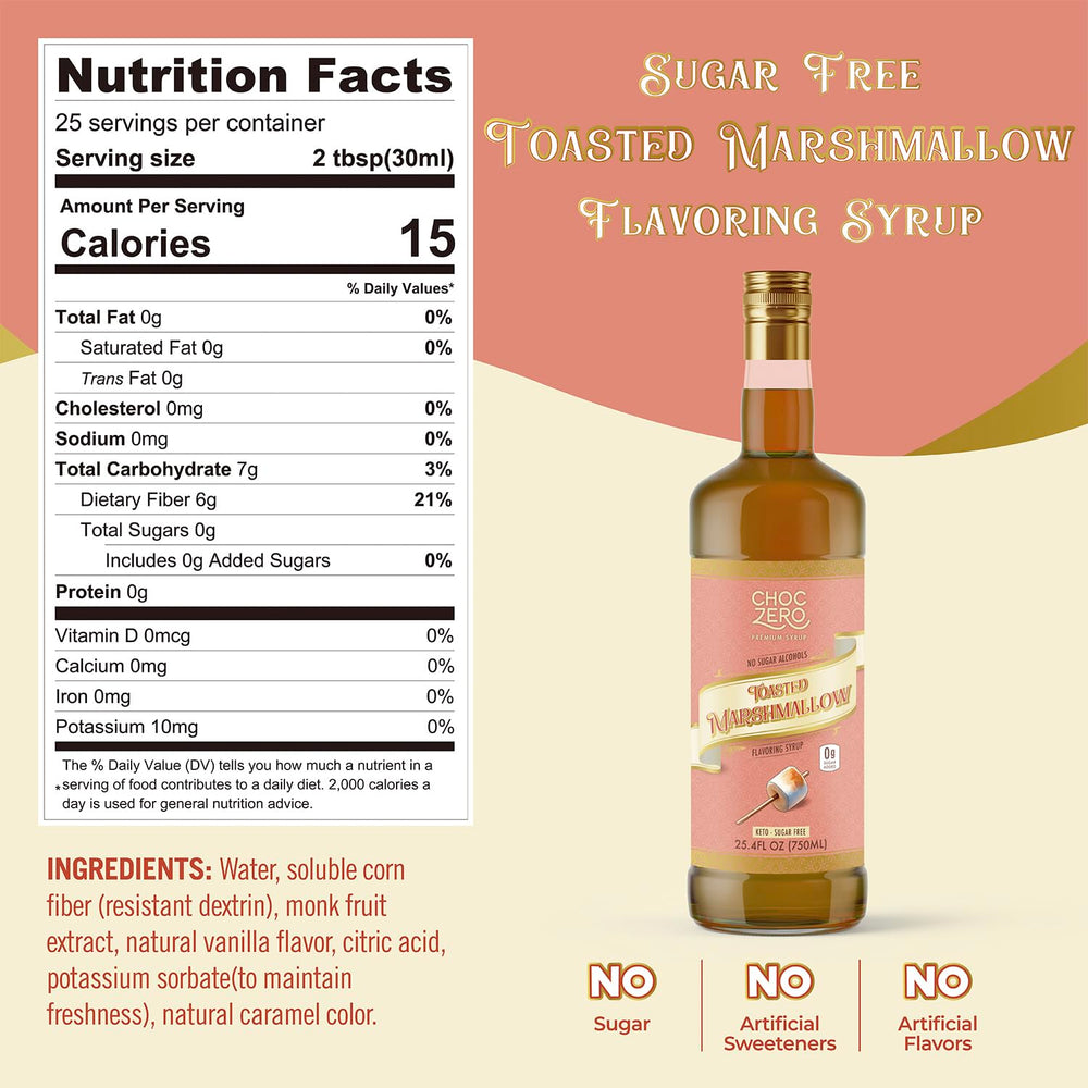 ChocZero syrup pouring into cup highlighting easy mixing benefit
