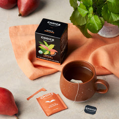 Choice Organic Teas loose oolong leaf texture showing light roast and floral leaf structure