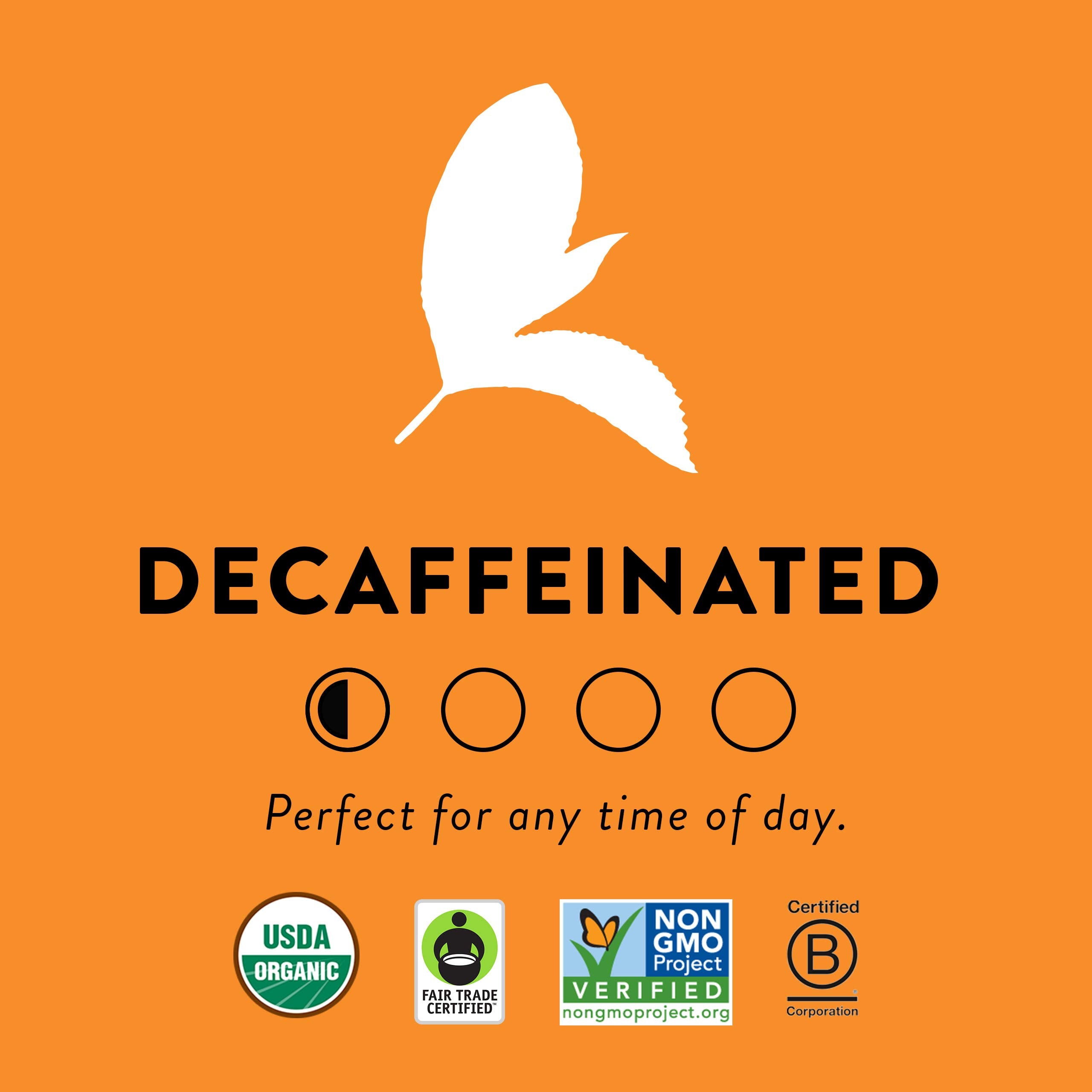 Choice Organic Teas brewed tea in mug, dark cup illustrating robust taste