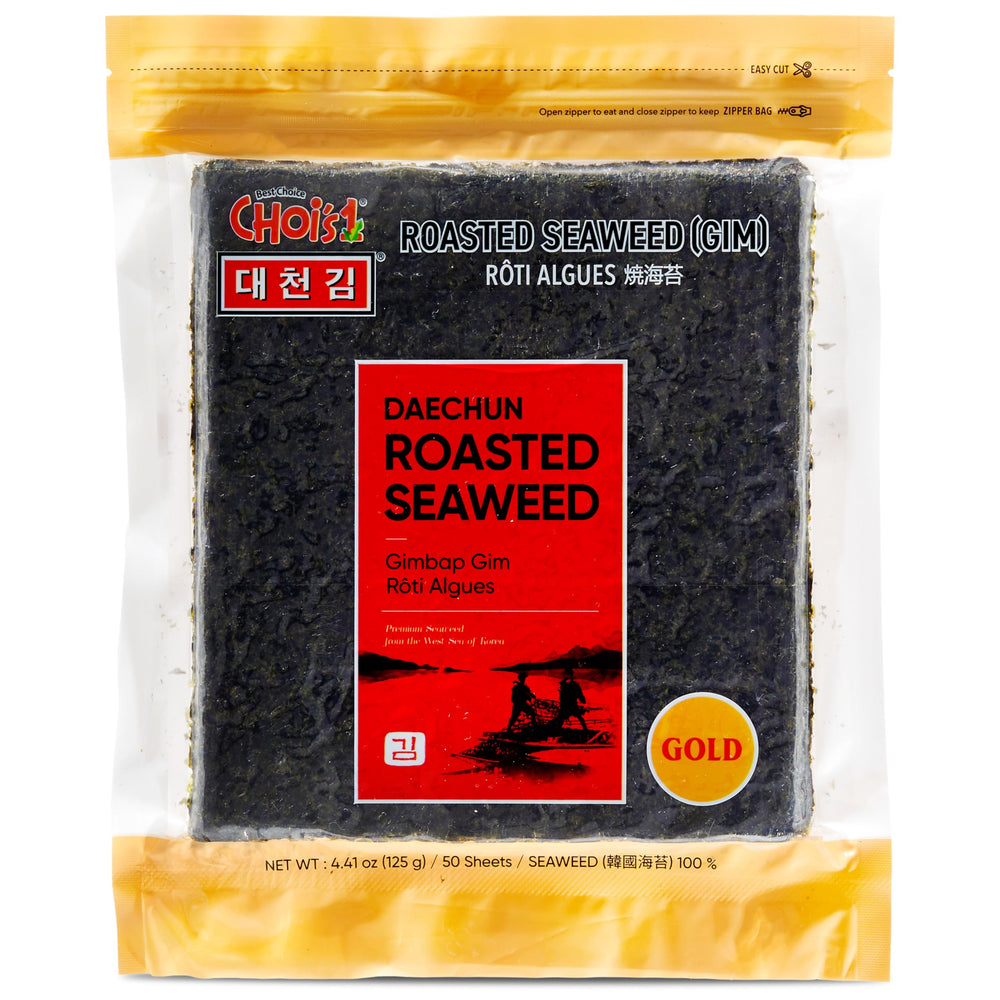 CHOI'S 1 pack front view showing gold-grade label and 50 sheets, keeps pantry-ready