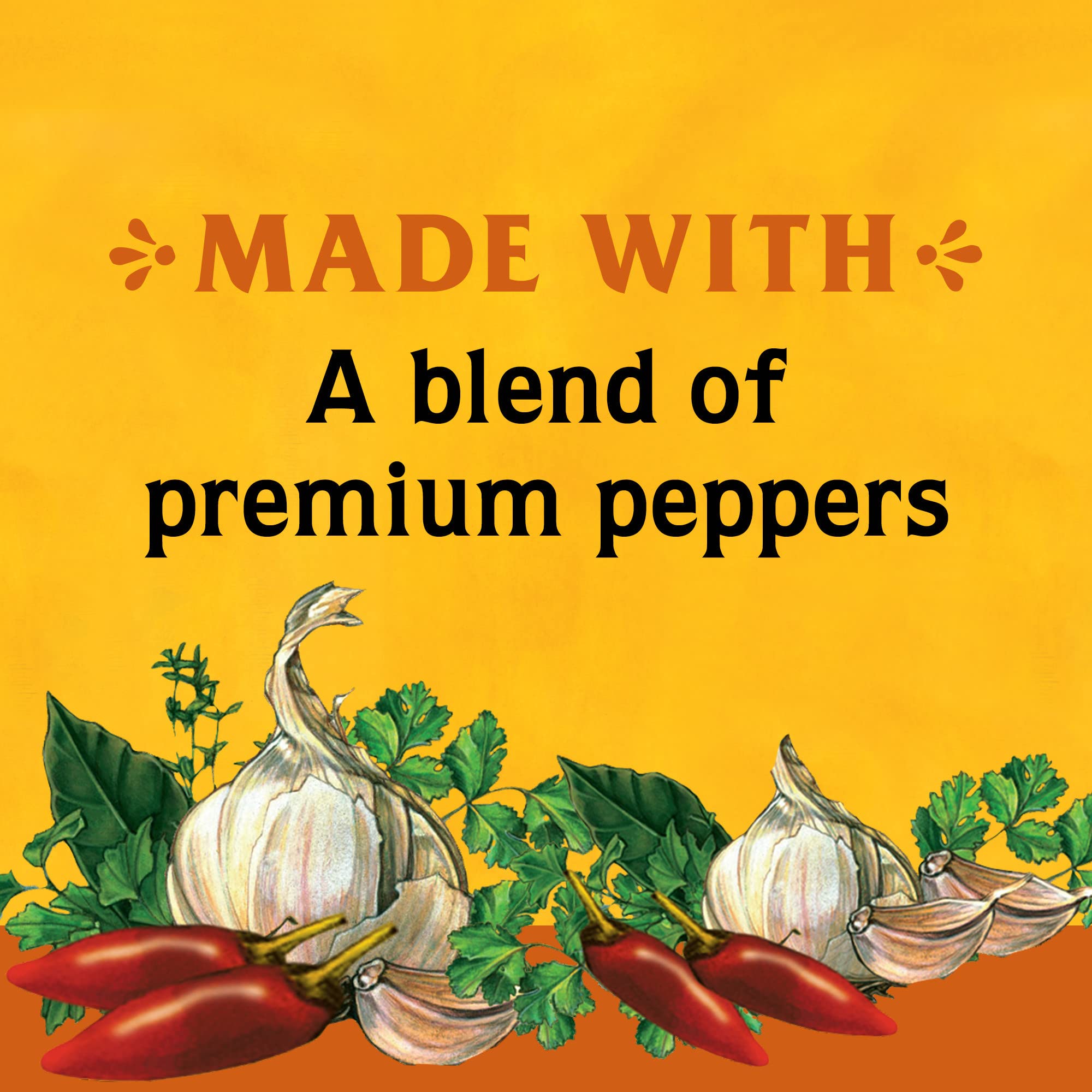 Cholula packet label detail highlighting ingredients and trusted brand heritage