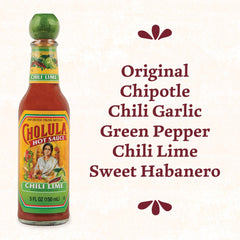 Cholula Original bottle close-up showing label and balanced flavor benefit
