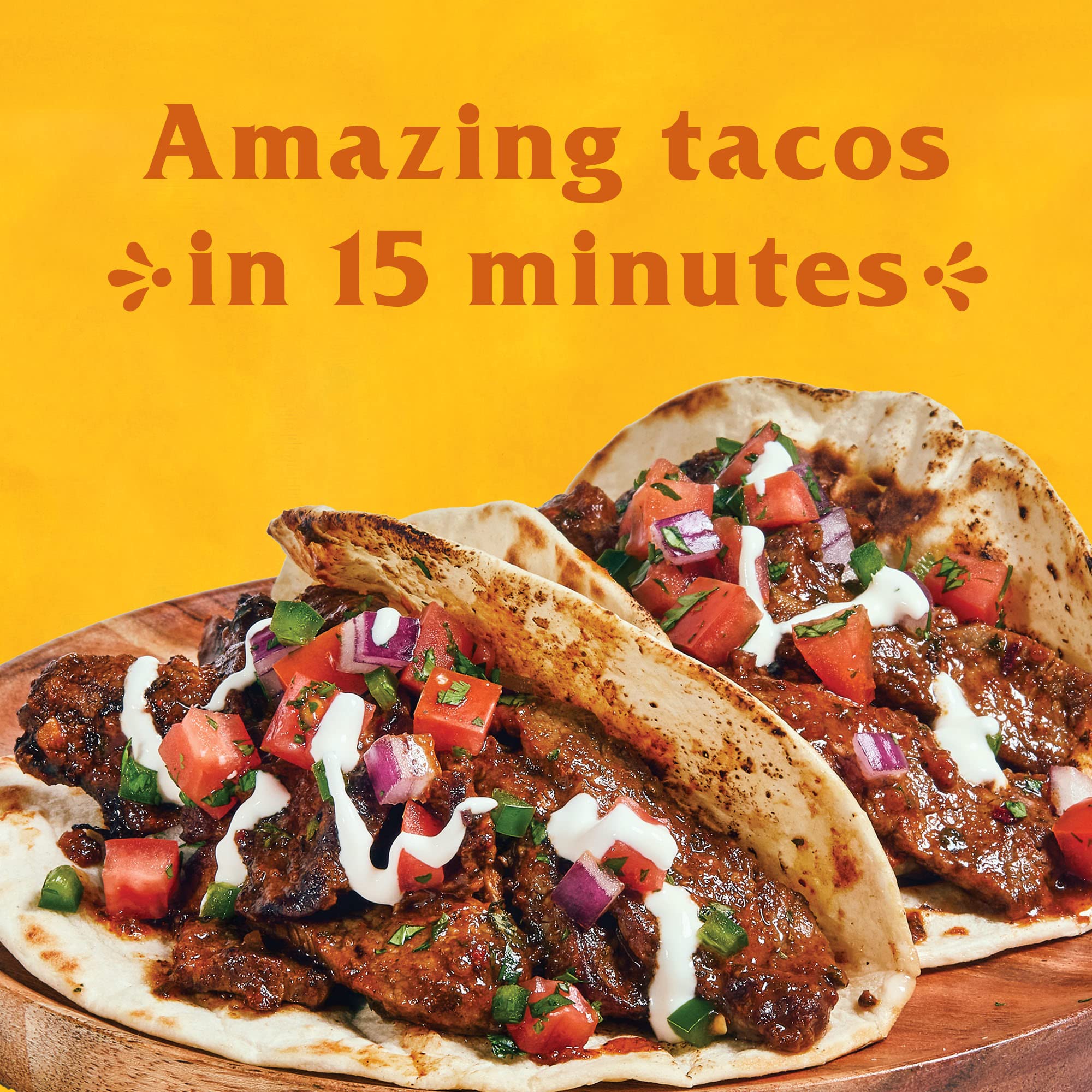 Cholula seasoning on plated steak tacos enhancing savory garlic flavor