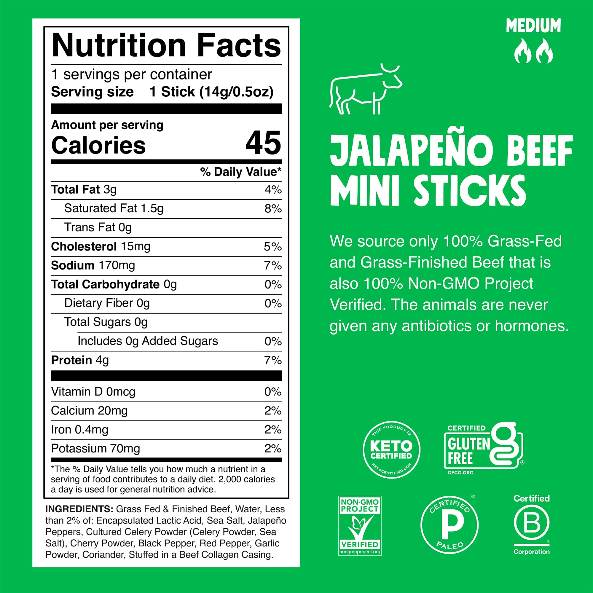 Chomps single jalapeño stick unwrapped highlighting ready-to-eat portability and protein