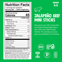 Chomps single jalapeño stick unwrapped highlighting ready-to-eat portability and protein