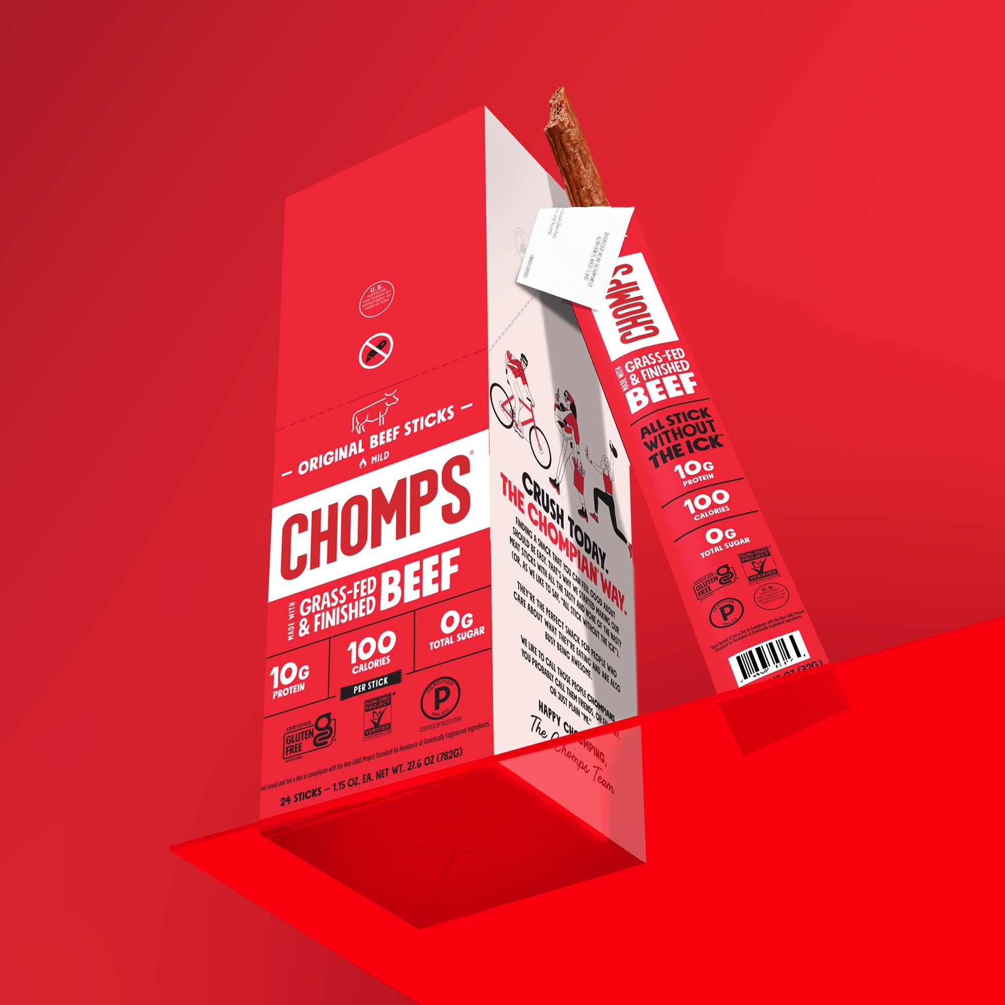 Chomps nutrition label and ingredients shown for transparency and dietary checks