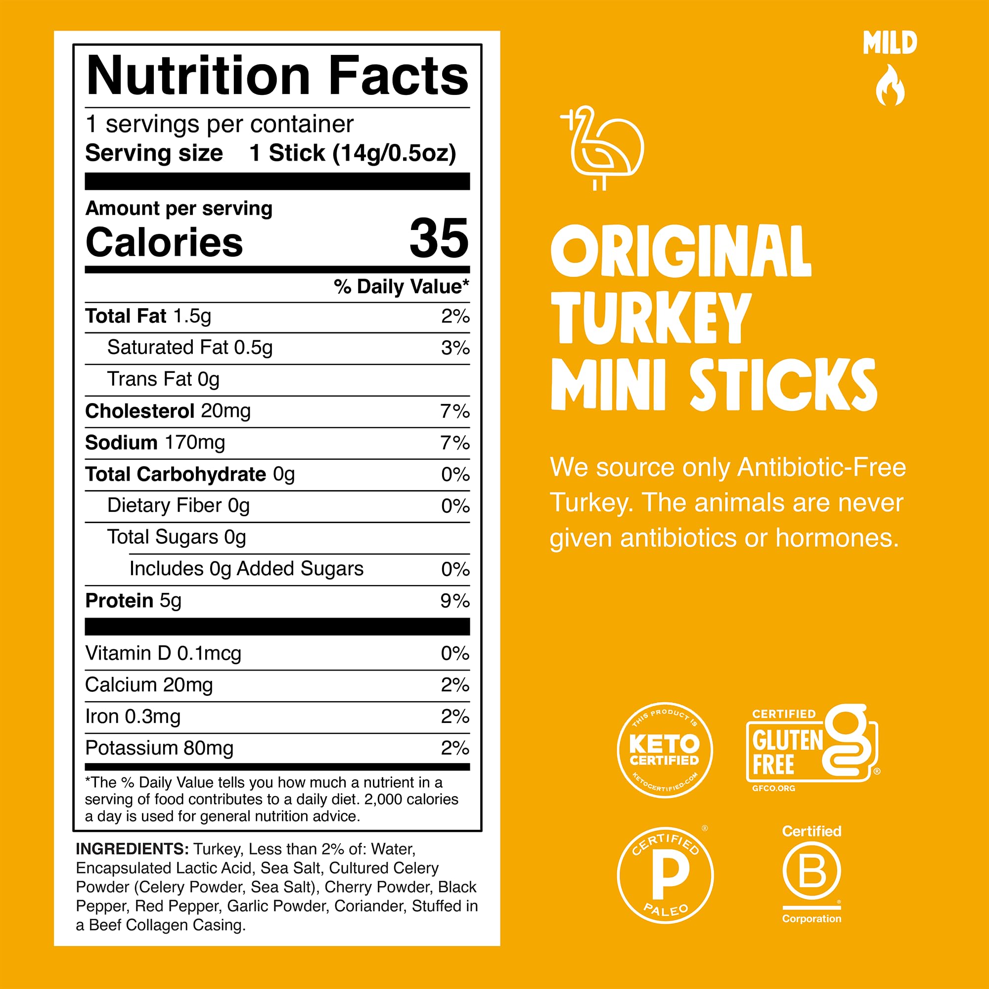Close-up of a Chomps turkey stick, highlighting savory texture benefit