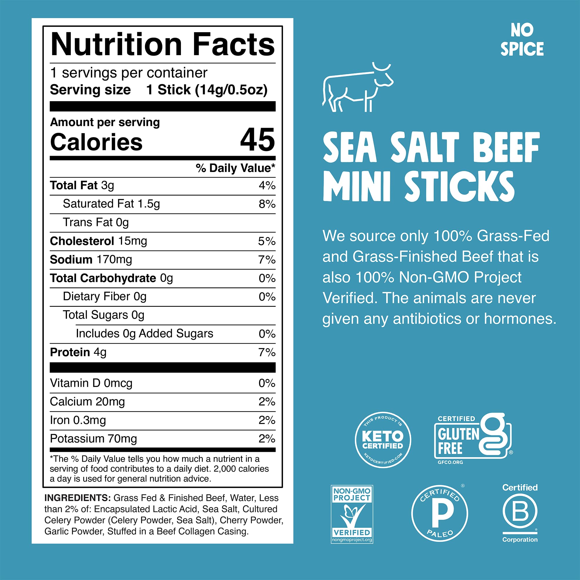 Chomps opened stick detail revealing natural beef and clean labeling