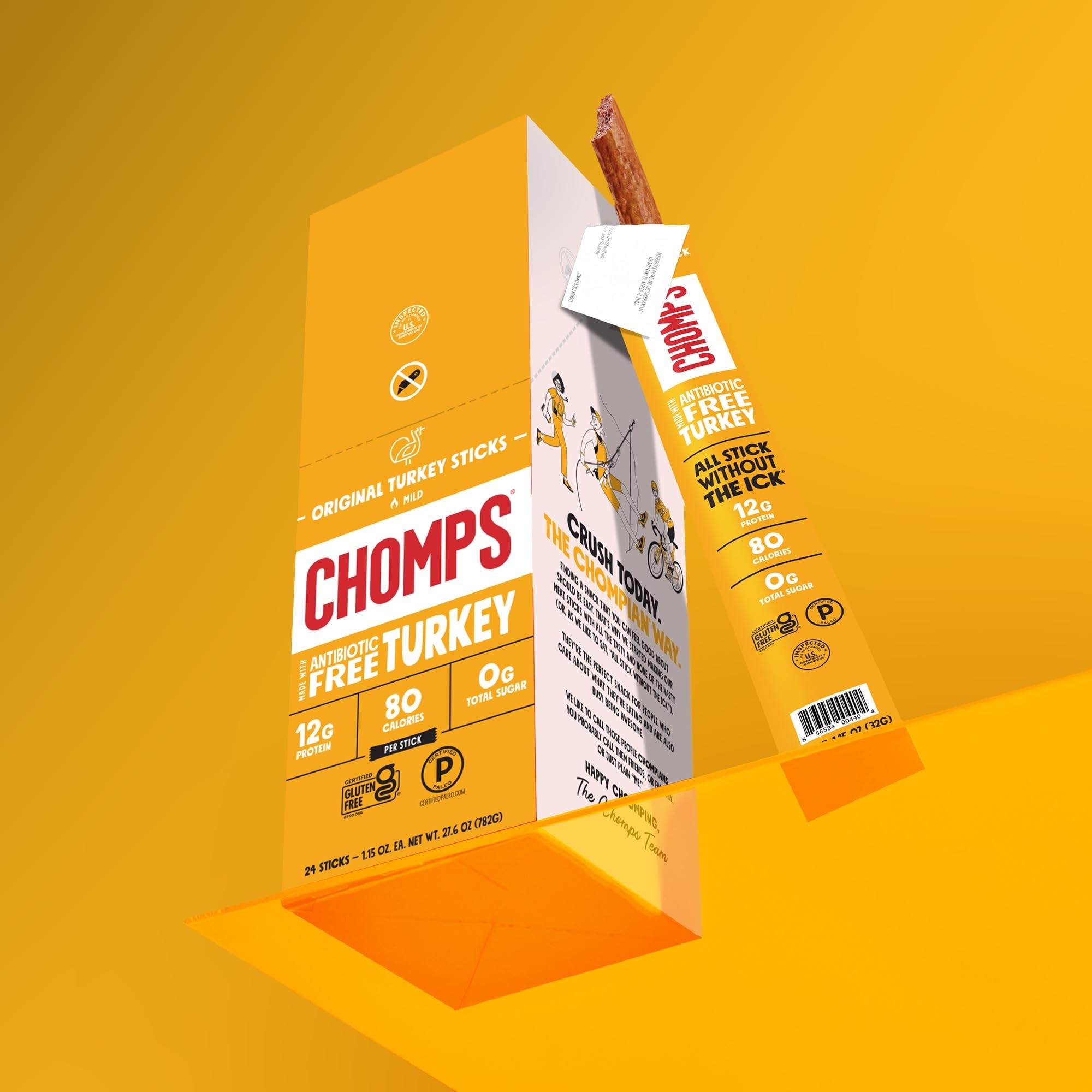 Chomps serving on cutting board displaying snack presentation and easy serving idea