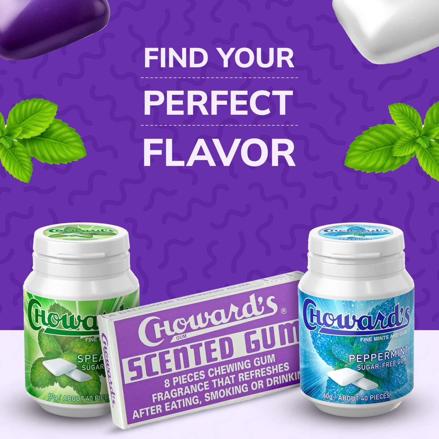 Choward's packet in a purse demonstrating grab-and-go breath freshening convenience