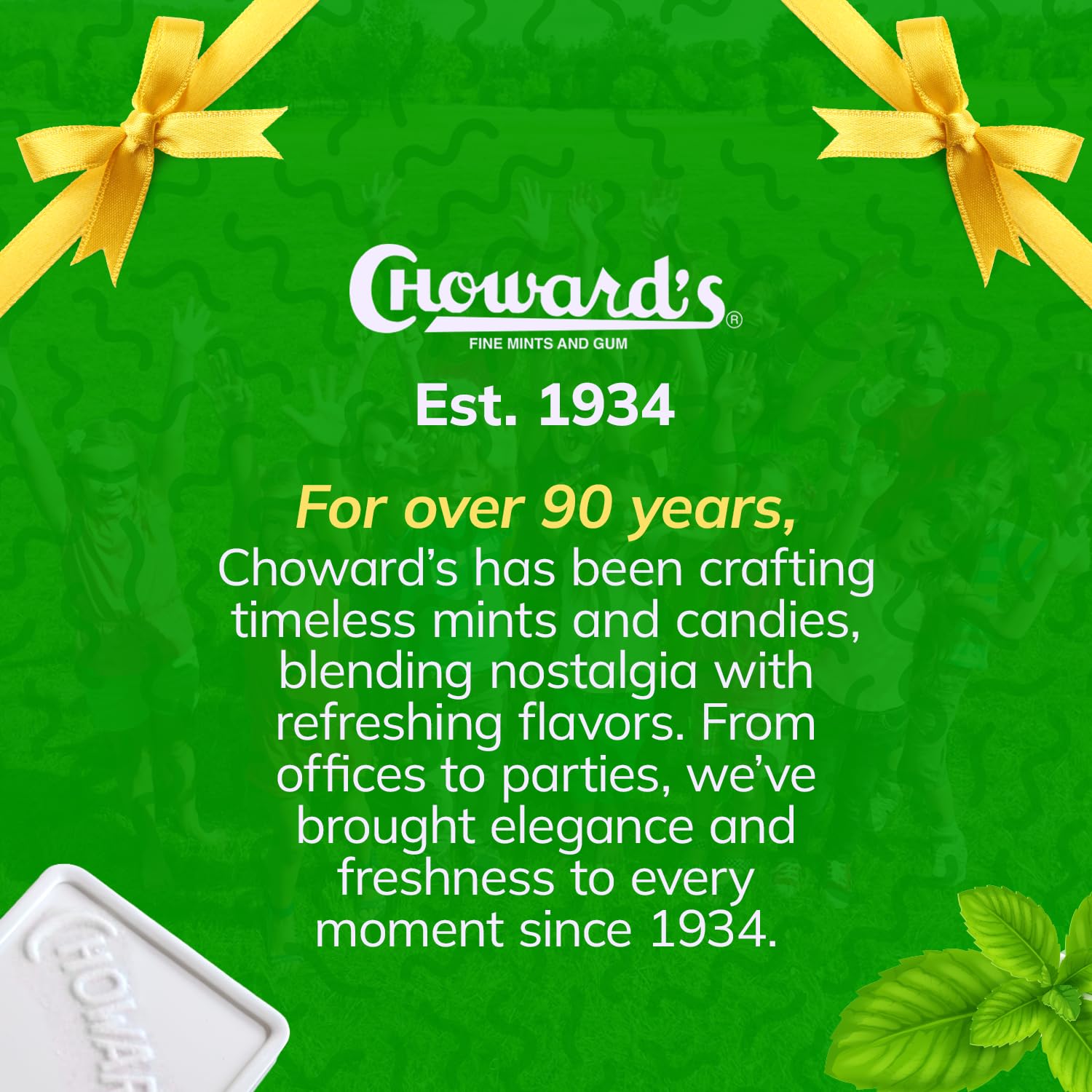 Choward's individually wrapped spearmint mints ready for pocket convenience