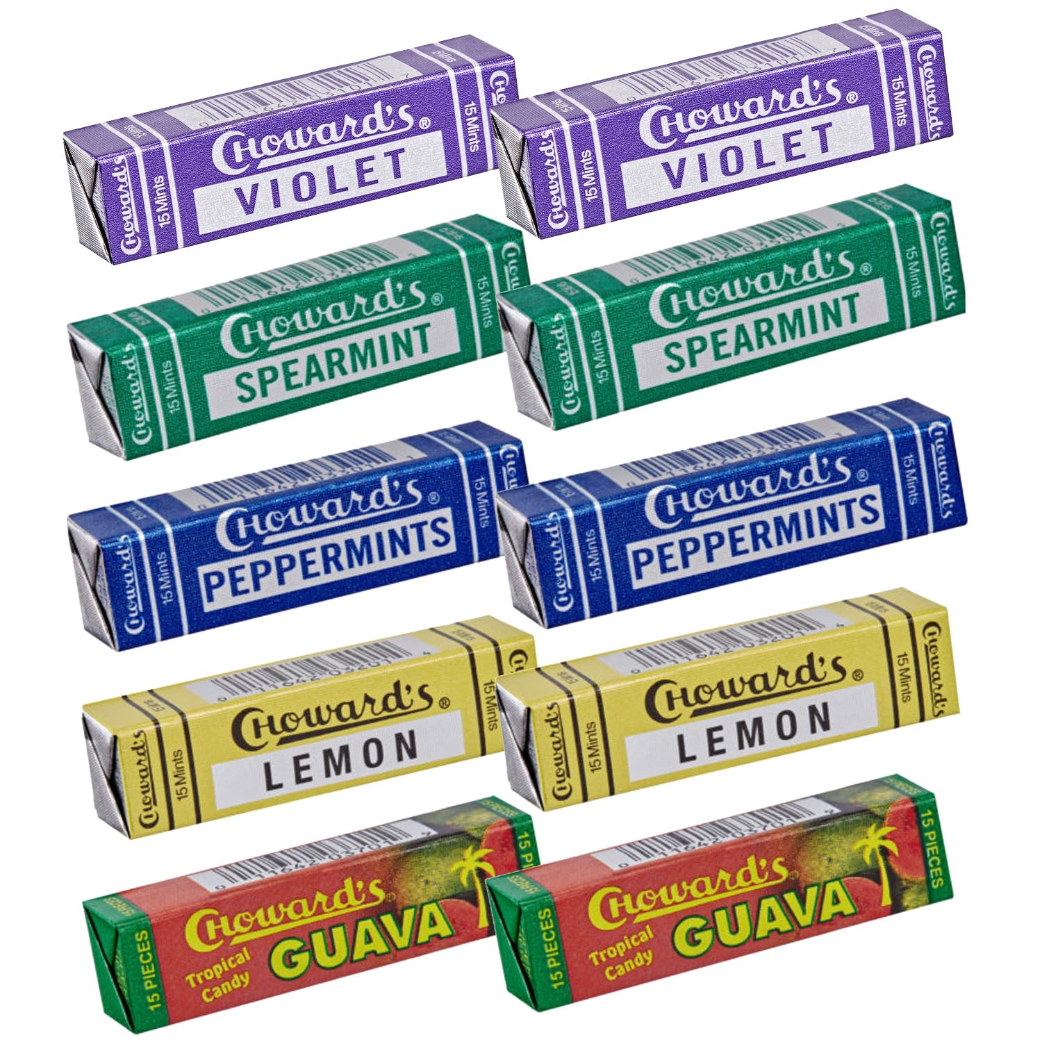 Choward's variety pack front view showing all five flavors for easy selection