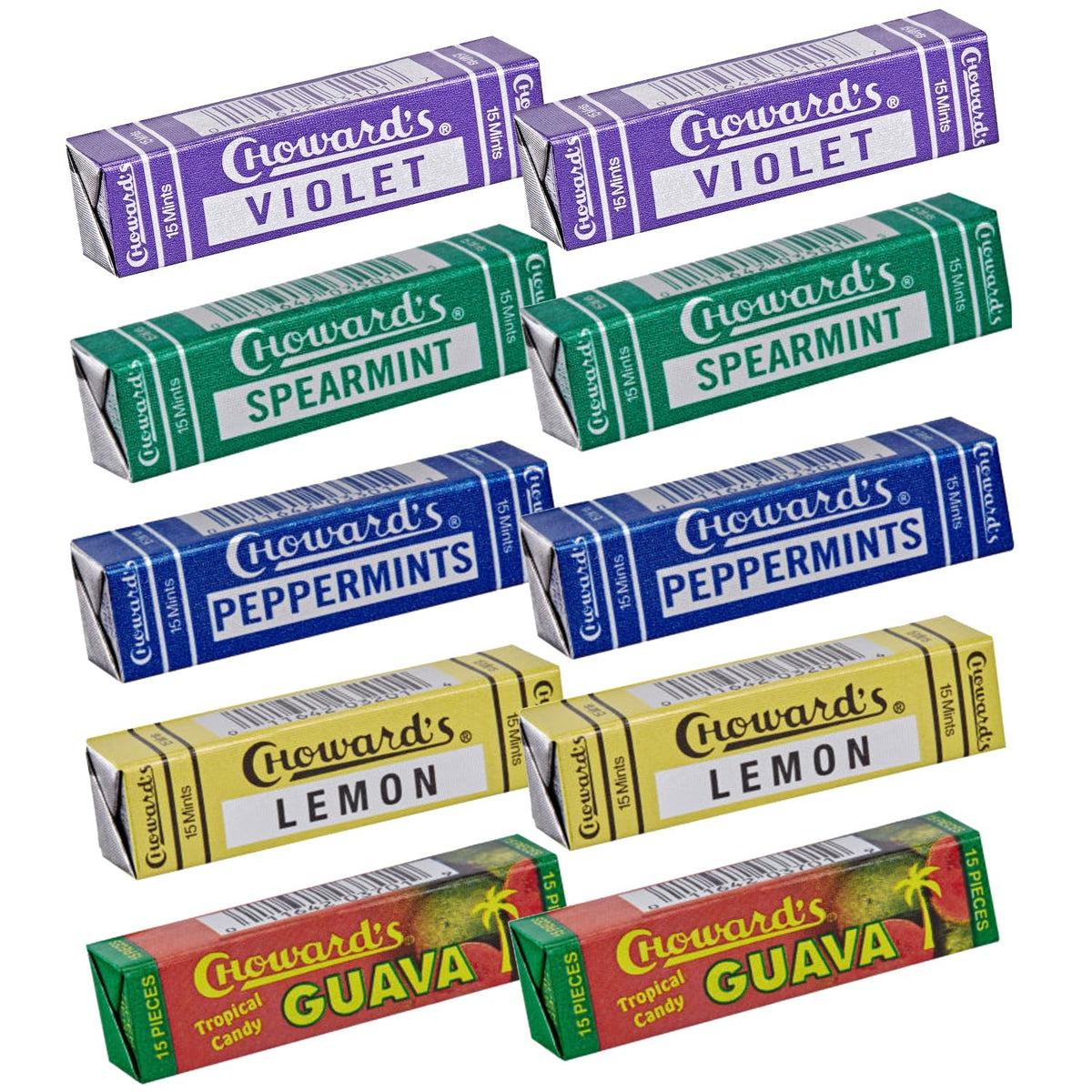 Choward's variety pack front view showing all five flavors for easy selection