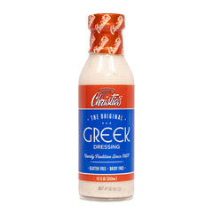 Christie's Dressings & Marinades front packaging showing two 24 fl oz bottles and label benefit