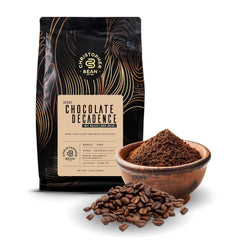 Christopher Bean front packaging showing 10 oz bag and chocolate flavor benefit