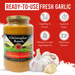 Christopher Ranch label close-up highlighting California-grown claim and quality