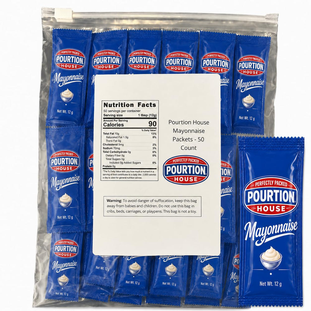 CHRONOS mayo packets front view showing quantity and brand, convenient single-serve