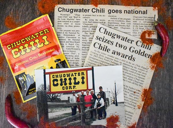 Chugwater Chili tub on pantry shelf demonstrating shelf-stable convenience
