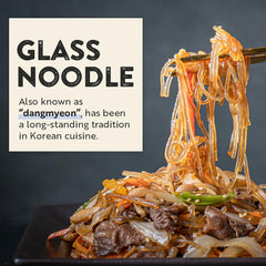 Chung Jung One cooked glass noodles in bowl absorbing sauce for flavorful meals