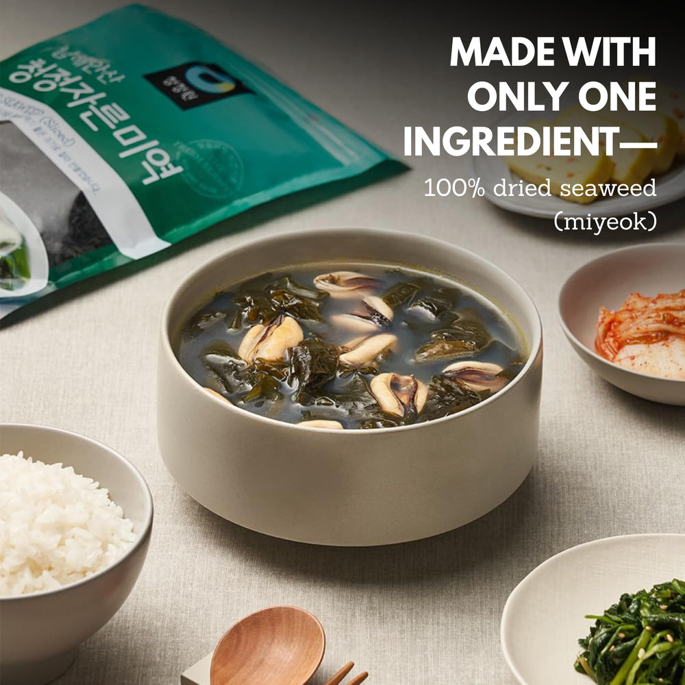 Chung Jung One miyeokguk soup served in bowl, authentic Korean comfort food