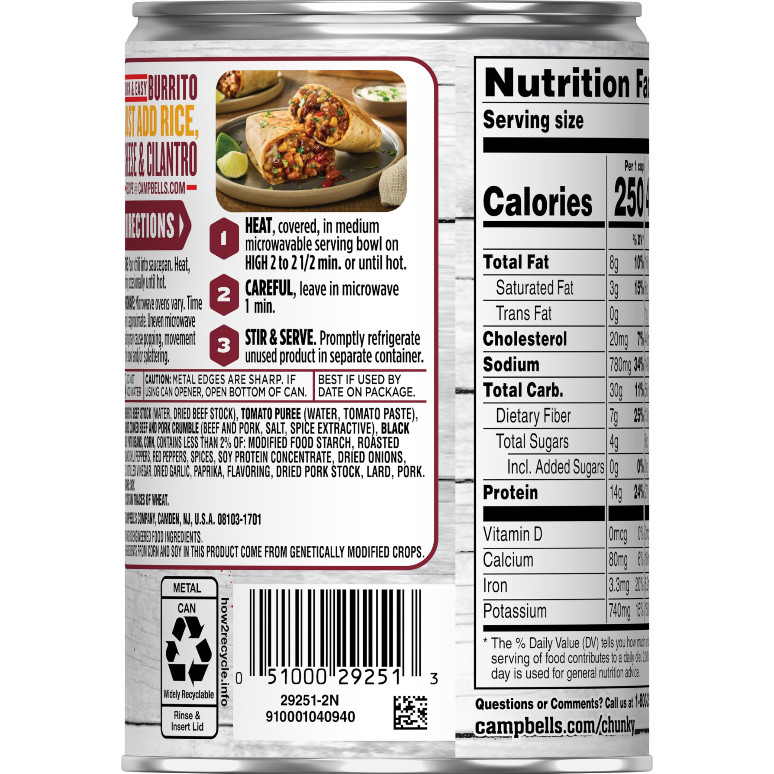 Campbell’s Chunky chili served over hot dog illustrating tasty game-day topping and crowd appeal
