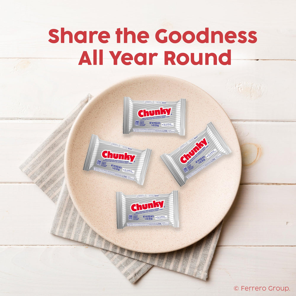 Detailed view of Chunky wrapper emphasizing individual packaging and freshness benefit