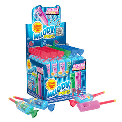 Chupa Chups front box of 30 Melody Pops showing assorted flavors and quantity