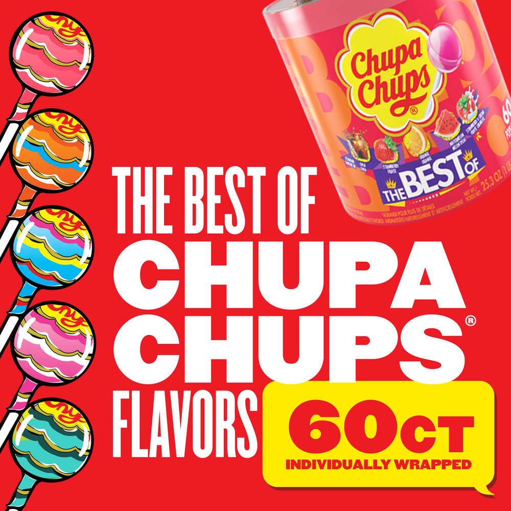 Chupa Chups premium plastic stick detail showing durability and safe hold