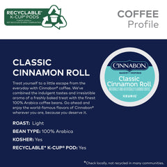 Close-up of Cinnabon flavored coffee grounds, detailed Arabica bean texture