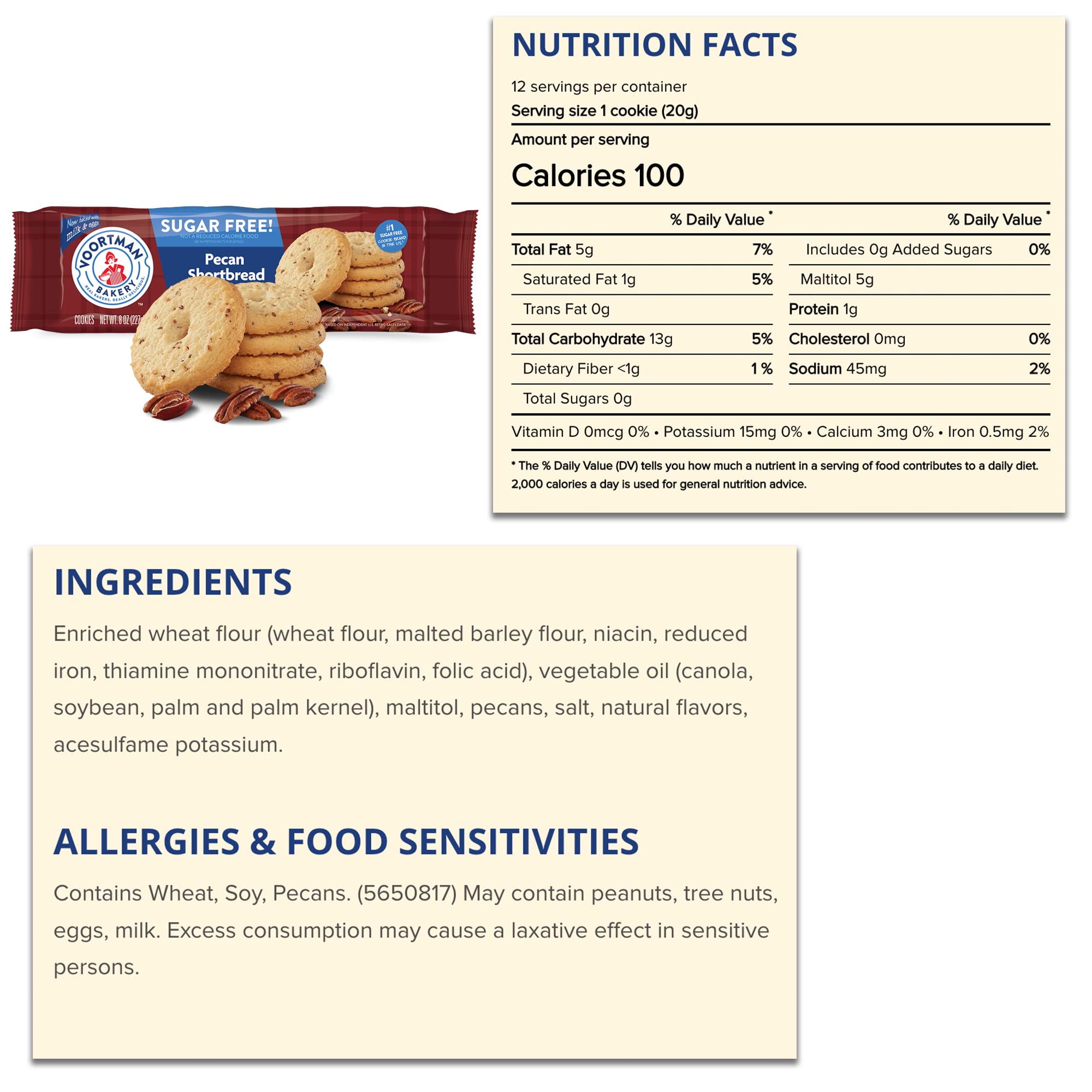 Circle of Drink Voortman nutrition label close-up showing ingredient transparency