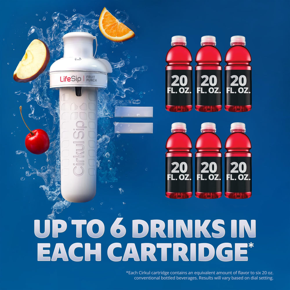 Cirkul bottle with Squeeze Lemonade cartridge in use offering fresh lemonade benefit