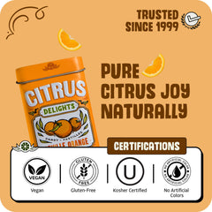 Citrus Delights close-up of pastille texture showing smooth dissolve and clean taste benefit