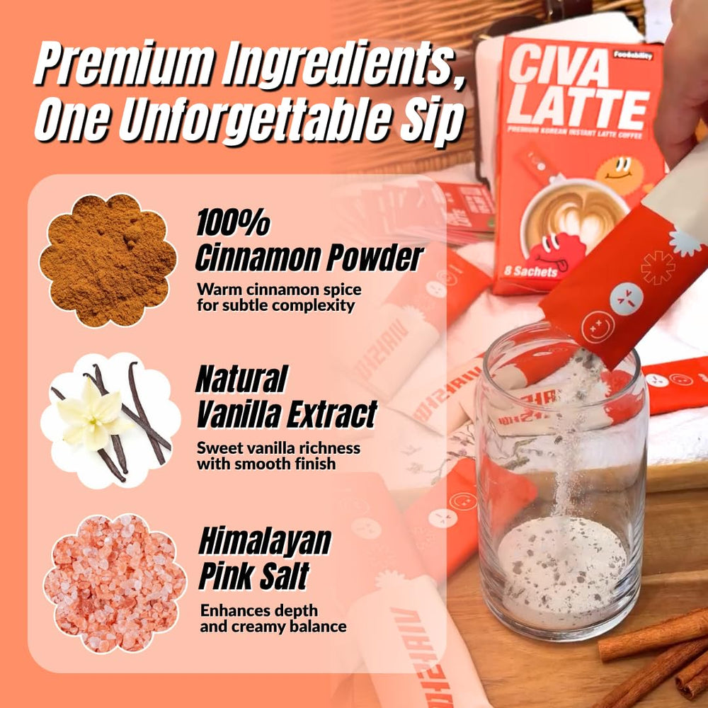 Foodability CIVA powder close-up texture showing creamy, freeze-dried coffee